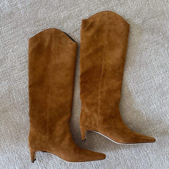 STAUD Shoes - STAUD WESTERN WALLY BOOT TAN SUEDE